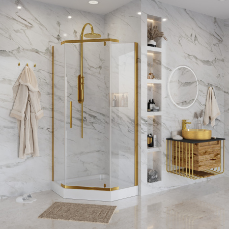 Душевой уголок Niagara Nova NG-6405-08 GOLD 90х90